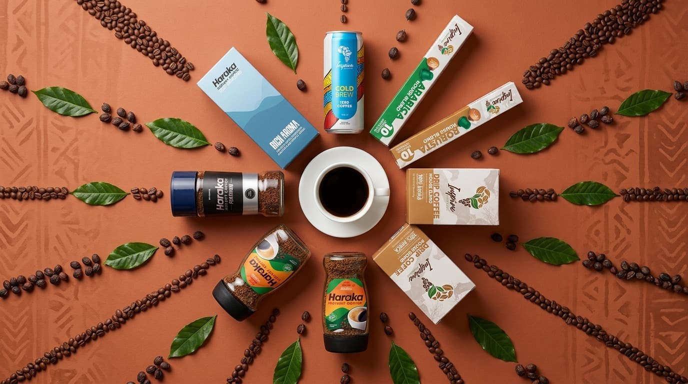 Africa Coffee Park products on terracotta